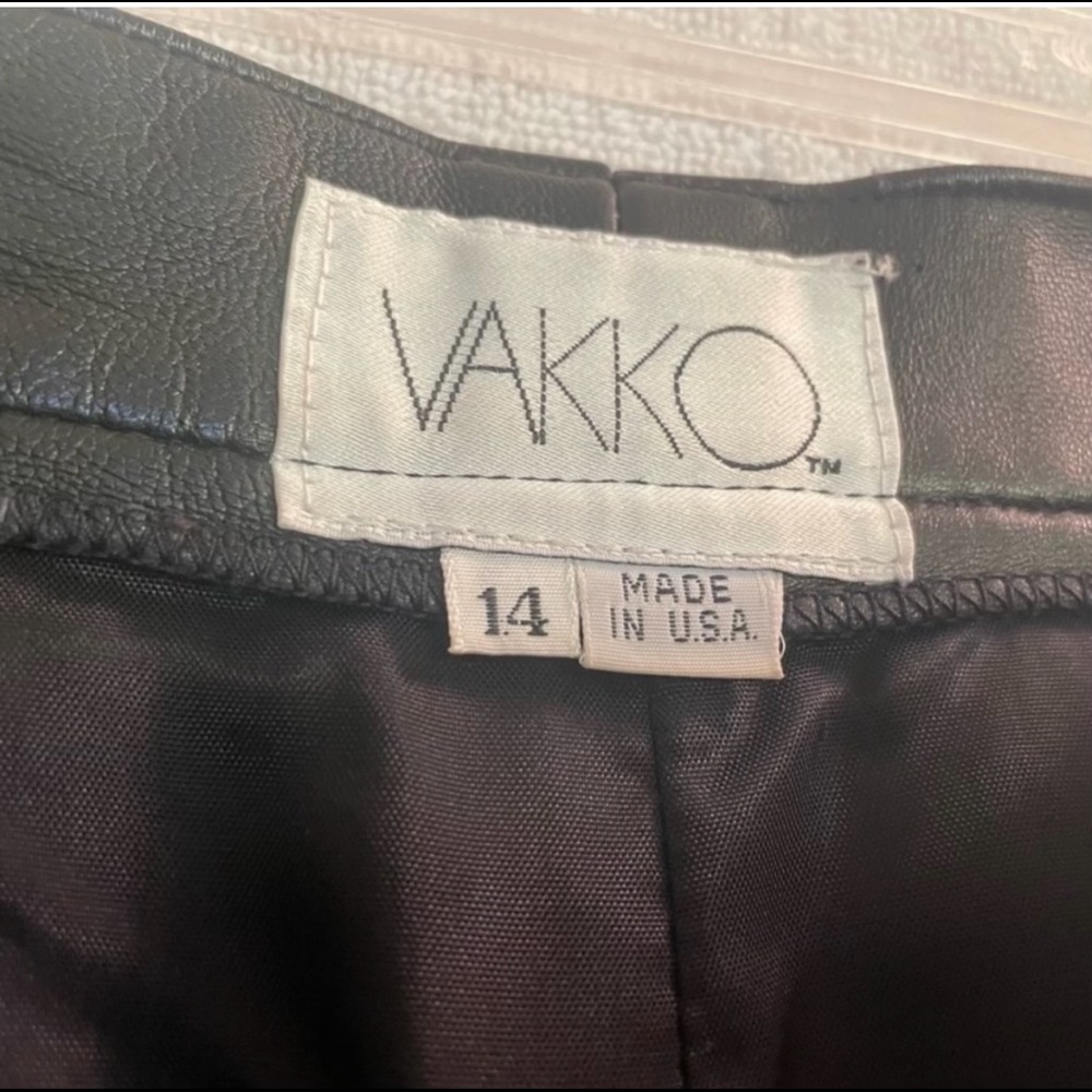 Black Vakko Leather Pants - Picture 2 of 5